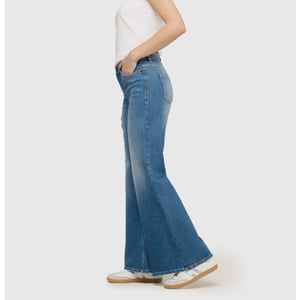 MAC Wide flare blue denim