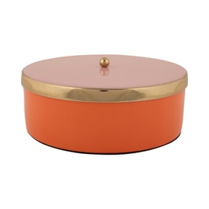 Present Time opbergbox double funky large bright orange & soft pink