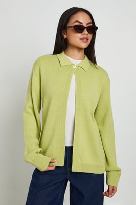 Knitted Collared Cardigan
