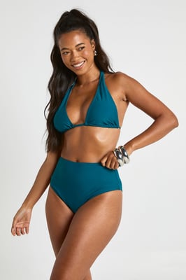 Tummy Control Halterneck High Waisted Bikini Set