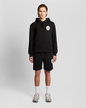 Grafisk Badge Bomullssvettshorts