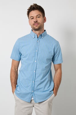 Light Blue Stripe Short Sleeve Shirt