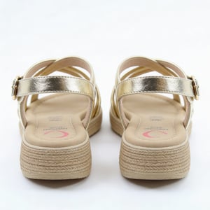 Heavenly Feet Symphony Womens Ankle Strap Sandals Gold