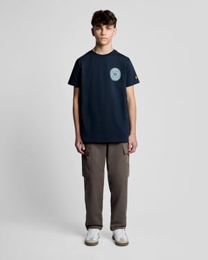 Grafische Badge Katoenen T-shirt