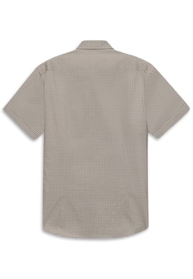 Bugatti Herren Korte mouwen shirt Modern Fit gestreept van katoen