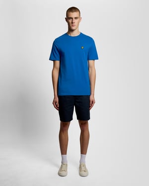 Bomulls T-shirt med Rund Halsringning