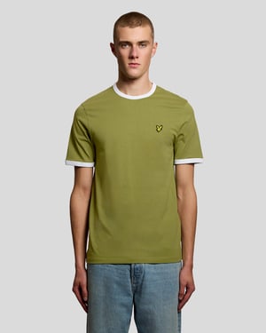 Ringer Katoenen Crewneck T-shirt