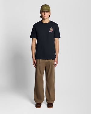 Geborduurd Grafisch T-shirt met Ronde Hals