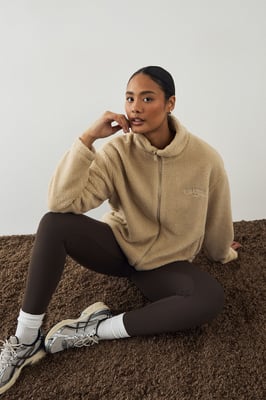 DSGN Studio Borg Zip Through Funnel Neck Jacket