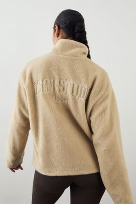 DSGN Studio Borg Zip Through Funnel Neck Jacket