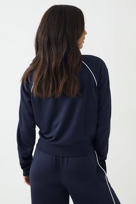 DSGN Studio Tricot Piping Detail Zip Through Track Jacket