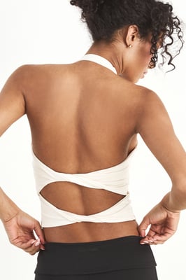 DSGN Studio Sculpt Ruched Front Cut Out Padded Halterneck Top