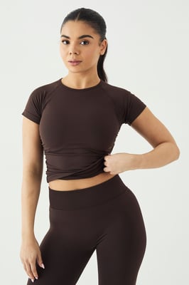 DSGN Studio Sport Contour Seamless Ruched Short Sleeve Top