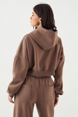DSGN Studio Boxy Crop Zip Through Hoodie