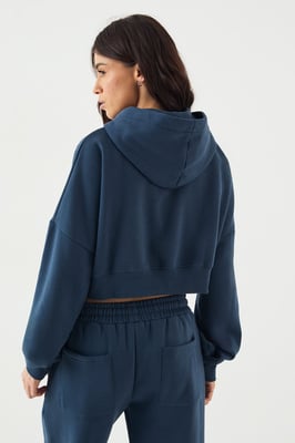 DSGN Studio Boxy Crop Zip Through Hoodie