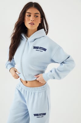 DSGN Studio Applique Boxy Crop Hoodie