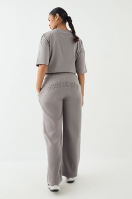 DSGN Studio Self Fabric Applique Straight Leg Jogger