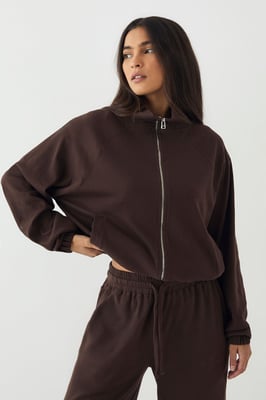 DSGN Studio Rib Zip Through Funnel Neck Bomber