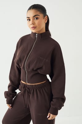 DSGN Studio Sport Training Club Cinched Waist Collar Sweatshirt
