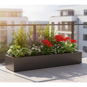 Herstera Garden Xic xl metalen plantenbak 150x40x25 cm -