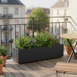 Herstera Garden Balcony l plantenbak staal 100x25x25 cm -