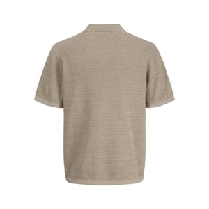Jack & Jones Jjegeorge knit polo split neck zand