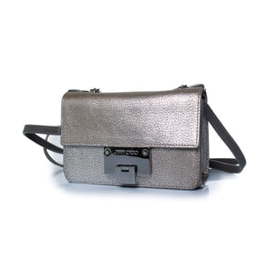 Jimmy Choo, Rebel crossbody silver leather bag