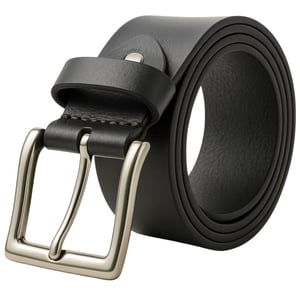 Men's Leather Belts, Premium Genuine Leather belt 1.5" Width in Black