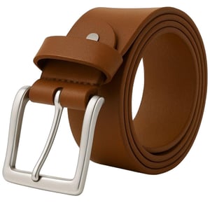 Men's Leather Belts, Premium Genuine Leather belt 1.5" Width in Tan