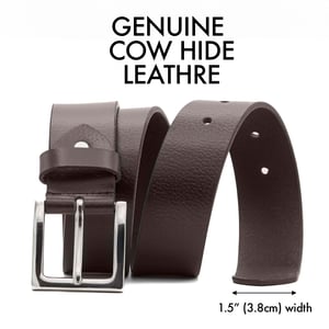 Men's Leather Belts, Premium Genuine Leather belt 1.5" Width in Brown