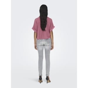 Only onlpaula life s/s tie shirt wvn noo 15281497 heather