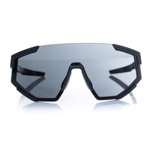 Prada, shield sunglasses in black