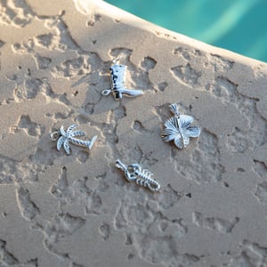 Sterling Silver Palm Tree Charm Pendant