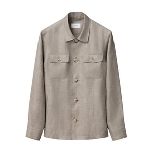 Eton Four pocket linen lyocell shirt jacket overshirts 100014699