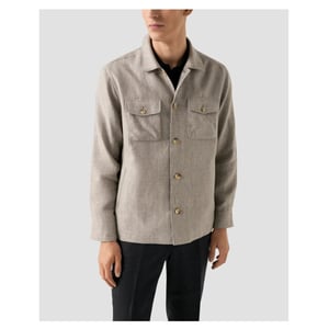 Eton Four pocket linen lyocell shirt jacket overshirts 100014699
