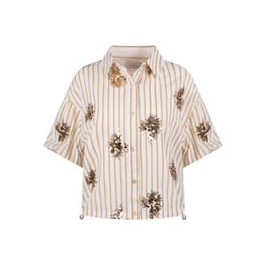 Nukus Leia blouse stripe paillet nks02136