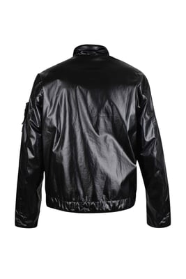 Stone Island Mussola Gommata Jas Zwart