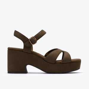 Nerisa Twist Dark Olive Sandals