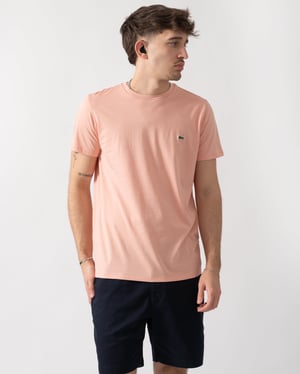 Crew Neck T-Shirt in Coral