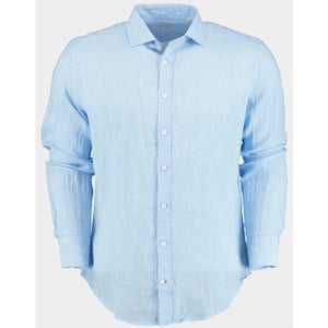 Blue Coast Casual hemd lange mouw 100% linnen, regular fit 118l/0015 celeste