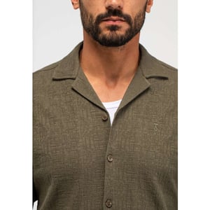 Butcher of Blue Ripley structure shirt dk granite green