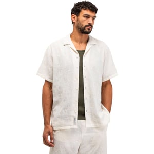 Butcher of Blue Alex resort embro shirt ss titan white
