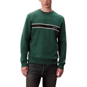 Calvin Klein Mens Sweatshirt Crew Neck Stripe Classic Sweatshirt Regular Fit
