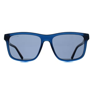 Lacoste L6025S 410 transparant blauw grijs blauwe zonnebril