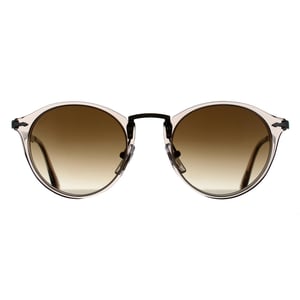 Persol Round Unisex Transparent Brown Grey Clear Gradient Brown PO3166S