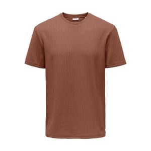 Only & Sons onstrey life reg ss frml tee 22037423 rustic brown