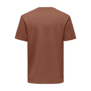 Only & Sons onstrey life reg ss frml tee 22037423 rustic brown