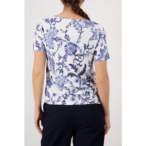 Monari  t-shirt with floral pattern 410666 757 marine pattern