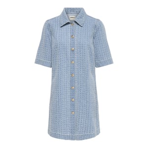 Only onlbelle boucle s/s dnm dress bj 15371185 light blue denim