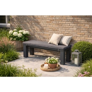 Garden Impressions Cube tuinbank 115 cm aluminium met kussen